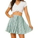thumbnail image 1 of INSPIRE CHIC Minifalda Con Volantes Para Mujer Falda De Verano Plisada Con Estampado Floral Azul XL, 1 of 6