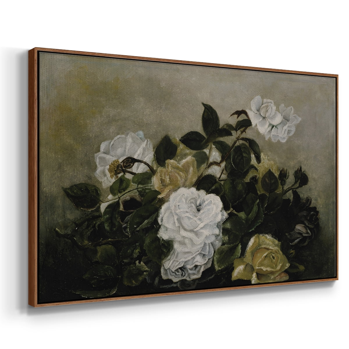 Vintage Landscape-CCLVII By Wexford Home Framed in Walnut Wood Gallery Wrapped Canvas 25 in. x 37 in.