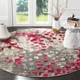 thumbnail image 3 of SAFAVIEH Monaco Driskoll Abstract Area Rug, Grey/Fuchsia, 6'7" x 6'7" Round, 3 of 6