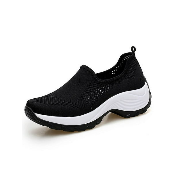 Findssss - Findssss Women's Chunky Heel Breathable Mesh Casual Sneaker ...