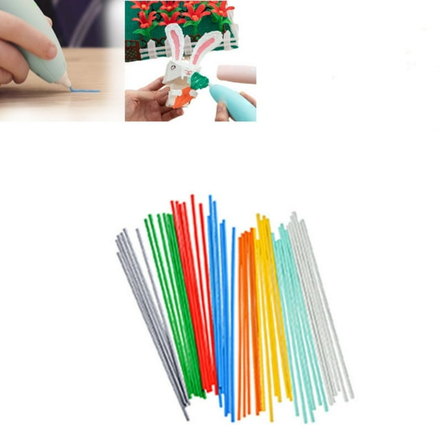Recambios de filamento para bolígrafo de impresión 3D | Paquete de 110 filamentos de plástico PCL para bolígrafos Doodler | Colores resistentes a la decoloración a baja temperatura de 2,85 mm p
