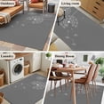 thumbnail image 6 of 4x6 Area Rugs, Grey Dandelion Non-Skid Rubber Backing Large Rectangle Rugs - Living Room Bedroom Home Office, Abstract Art Simple Floral Indoor Floor Mat Carpets Washable Rug, 6 of 9