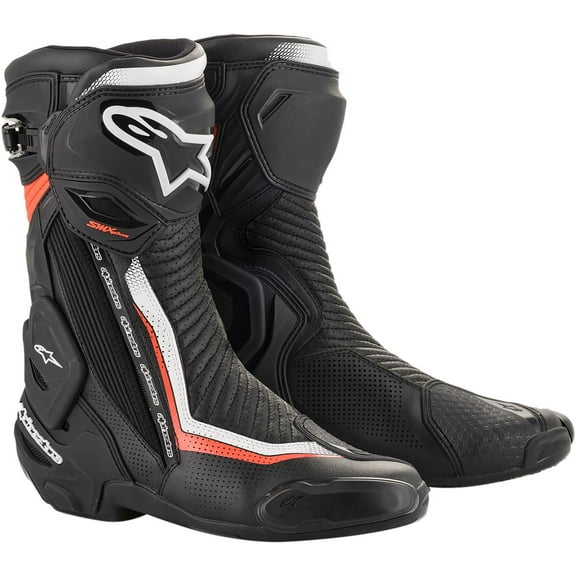 Alpinestars SMX Plus Vented Mens Motorcycle Boots Black/White/Red 42 EUR