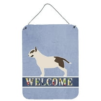Carolines Treasures BB5582DS1216 Bull Terrier Welcome Wall or Door Hanging Prints