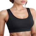 thumbnail image 1 of Estbridge Women‘s Sports Yoga Bra High Impact Support Workout RunningTank Cropped Bra No Underwire full Coverage Padded with Removable Cups Back Medium Support Mesh Back Bra Black, 1 of 7