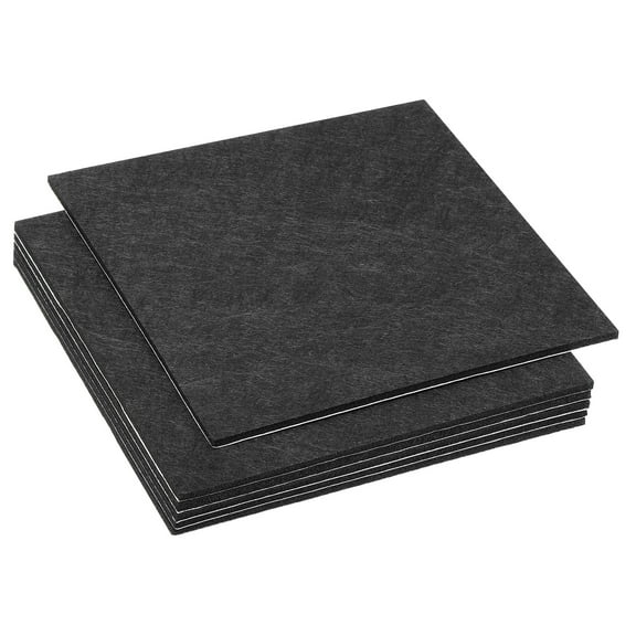 Uxcell 6x6 Inch Lamp Base Felt, 6Pack 3mm Thickness Square Soft Adhesive Non-slip Backed Felt Black