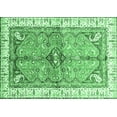 thumbnail image 1 of Ahgly Company Indoor Rectangle Geometric Emerald Green Traditional Area Rugs, 5' x 8', 1 of 4