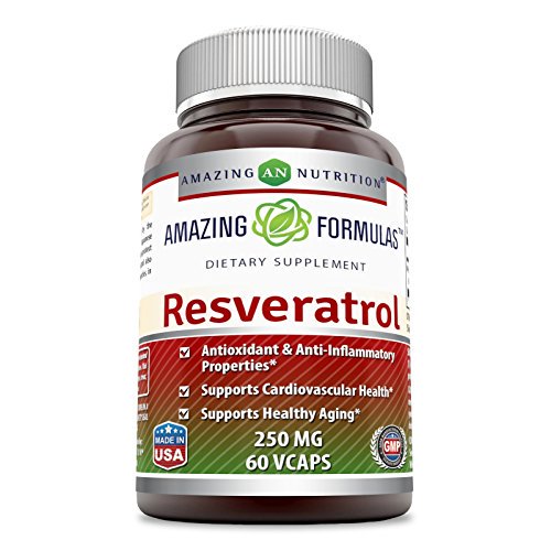 Amazing Formulas Resveratrol 250 Mg 60 Veggie Capsules Antioxidants