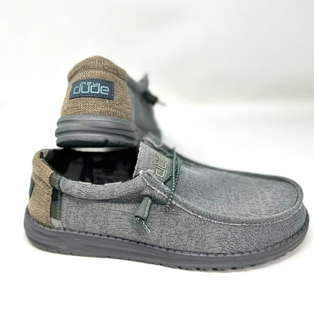 

Hey Dude Wally Blue Camo Men s Lace Up Loafers | Comfortable & Light-Weight