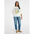 thumbnail image 2 of Time and Tru Women's Alaska Eagle Graphic Sweatshirt with Long Sleeves, Sizes XS-XXXL, 2 of 5