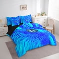 thumbnail image 3 of Castle Fairy Blue Dragon Twin Bedding Sets,Abstract Wildlife Bedding Comforter Set, 3 of 8