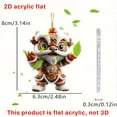 thumbnail image 3 of Steadline Traditional Lion Dance 2D Acrylic Pendant - Red White Chinese Cultural Wall Decor - Flat Hanging Ornament for Home Office - Festival Decoration for Spring Festival Celebration, 3 of 8