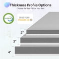 thumbnail image 4 of 4-Inch Twin Size Memory Foam Mattress Topper with Soft Bamboo Charcoal Cover, Pressure Relief & Cooling Support for Bunk Bed, Guest Bed and Dorm Room, 4 of 7