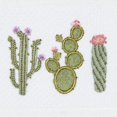 thumbnail image 3 of Authentic Hotel and Spa  Turkish Cotton Cactus Embroidered White Hand Towel, 3 of 3