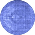 thumbnail image 1 of Ahgly Company Machine Washable Indoor Round Persian Blue Traditional Area Rugs, 4' Round, 1 of 4