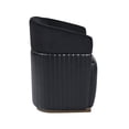 thumbnail image 3 of Sunpan Genval 18" Contemporary Leather Wheeled Lounge Chair in Black, 3 of 6