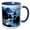 Blue/White, variant on 3drose, South of Port Orford, Oregon Coast, 11oz Two-tone Yellow Mug