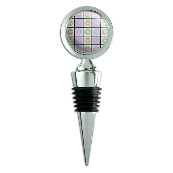 Retro Cute Yummy Donuts Pattern Wine Bottle Stopper
