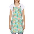 thumbnail image 2 of Naloa 1Pack Adjustable Bib Apron Waterdrop Resistant Cooking Kitchen Aprons for Women Men Chef, Elephant and Flowers Print, 2 of 5