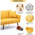 Vicluke Convertible Futon Sofa Bed, Modern Linen SplitBack Folding Sleeper Sofa Couches with