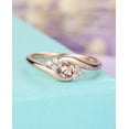 thumbnail image 5 of HeartsAndYou 1.2ct Natural Morganite Diamond Ring Swirl Twist Stylish 14k SOLID Rose Gold, 5 of 9