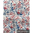 thumbnail image 6 of Red Blue Leaf Kitchen Valances for Windows Farmhouse Linen Window Valance Curtain for Living Room Window Treatment Summer Vintage Botanical Branch Valance Rod Pocket Topper Drape, 60 x 18 Inch, 6 of 6