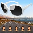 thumbnail image 7 of Joopin Oversized Polarized Sunglasses for Women, Ladies Vintage Thick Big Frame Sun Glasses Shades (Shiny White), 7 of 7