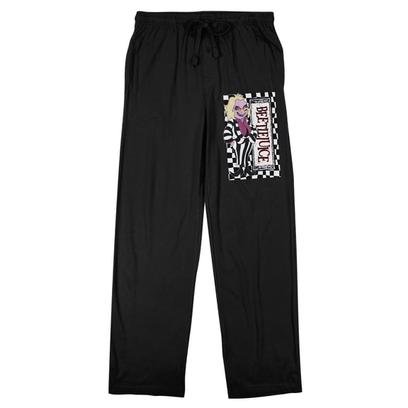 Beetlejuice Animated Series Men's Black Sleep Pants-Medium