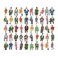 thumbnail image 1 of 50x 1:87 pintadas de personas para modelo Tren Decoración de escritorio Sunnimix Mini figuras pintadas, 1 of 7