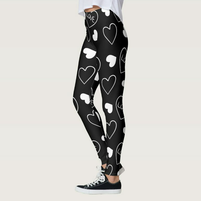 EHQJNJ Leather Leggings Yoga Pants Flare Long Women Print Tights