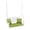 Green, variant on Pemberly Row Wicker Porch Swing in White with Orange Cushion