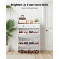 thumbnail image 2 of Shoe Cabinet with 2 Flip Drawers Farmhouse Shoes Storage Cabinet 2 Drawers, 2 of 12