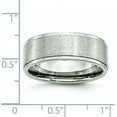 thumbnail image 6 of Chisel Stainless Steel Polished with Brushed Center 8.2mm Ridged Edge Band - Ring Size 7.0-7.8gm, 6 of 8
