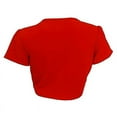 thumbnail image 4 of Ladies Fashion Sexy Short Sleeve Solid Color Knit Bolero Shrug Jackets, 4 of 5