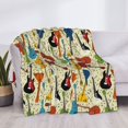 thumbnail image 3 of Fuzoiu Different Kind Of Guitars Print Flannel Blanket,Throw Blanket,Flannel Home Decor,Fleece Bed Blankets,Cozy Soft Blanket for Bed, Sofa, Camping, and Travel-80"x60", 3 of 6