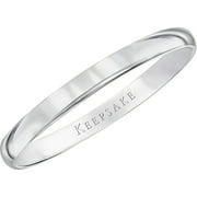 Keepsake 10k White Gold Wedding Band, 2mm