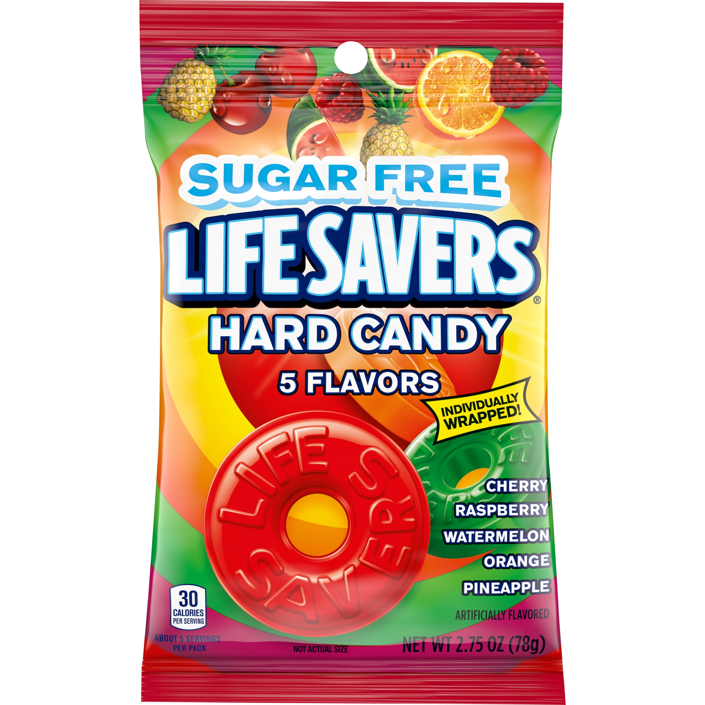 Life Savers Sugar Free 5 Flavors Hard Candy Bag 275 Ounce