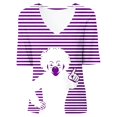 thumbnail image 4 of Lkhaha Womens T Shirts Casual Loose Crew Neck Short Sleeve Relaxed Basic Fashion Clothes 2026 Purple 3XL, 4 of 4