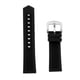 thumbnail image 1 of Correa de reloj de reemplazo deportivo de caucho de silicona negra impermeable 19mm-24mm con hebilla de material acero inoxidable cepillado 19mm plata Yinane Banda de reloj de goma de silicona, 1 of 8
