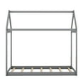 thumbnail image 4 of Euroco Contemporary Pine Wood Canopy Bed, Twin, Gray, 4 of 9