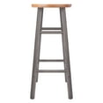 thumbnail image 4 of Winsome Wood Huxton 2-PC Bar Stools, Oyster Gray & Teak Finish, 4 of 8