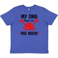 thumbnail image 3 of Inktastic Oma Loves Me Grandson Gift Youth T-Shirt, 3 of 5