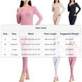 thumbnail image 4 of Fewfanhot 2 Piece Sets for Women Silk Long Underwear Long Thermal Underwear Sets Cold Weather Base Layer, 4 of 6