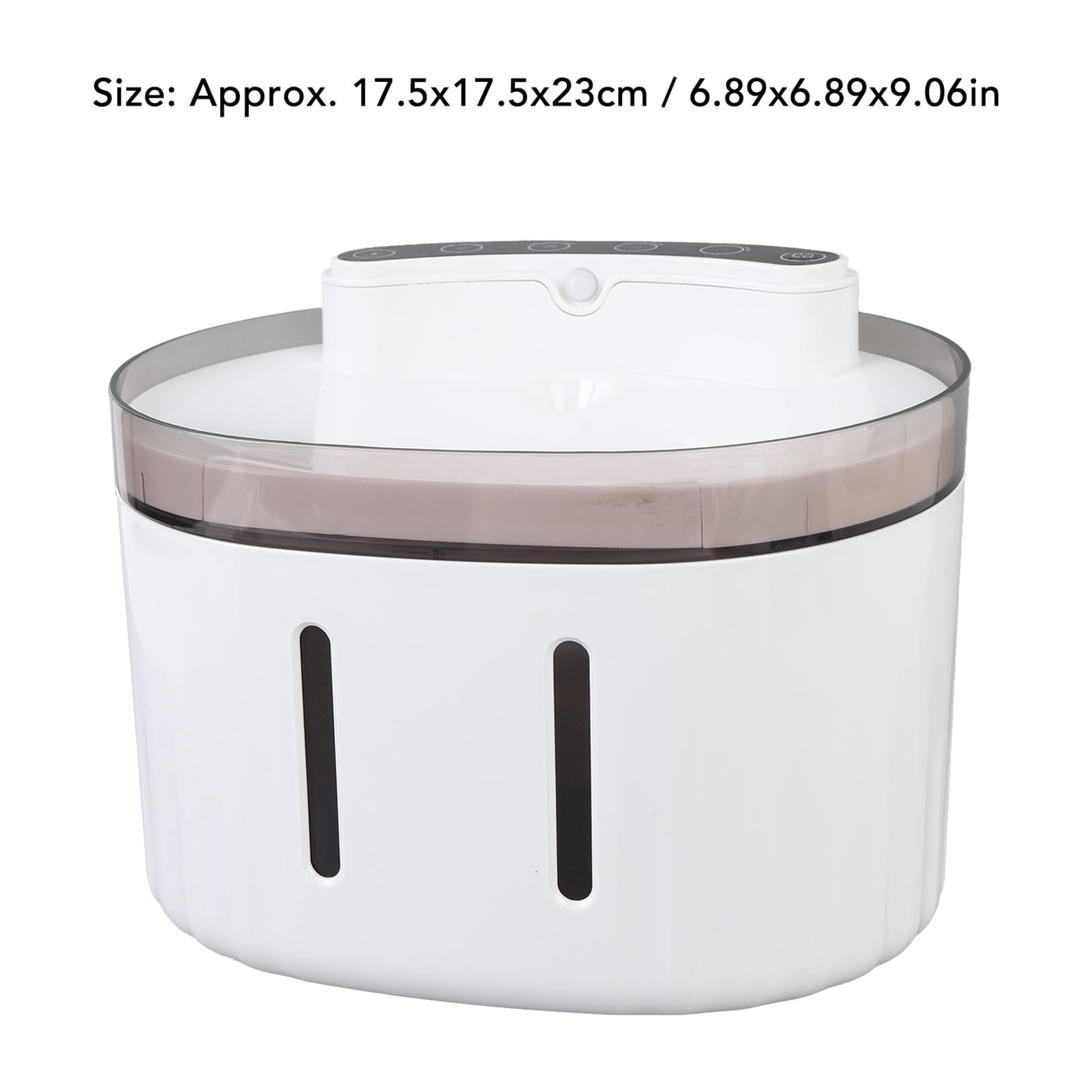 LAZIOEGR 2L Wireless Pet Fountain Quiet Self Circulating Filtration Rechargeable Cat Water Dispenser for Indoor Cats and Dogs (9.84 inches / 25 cm)
