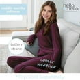 thumbnail image 5 of Hello Mello CuddleBlend Joggers Loose Drawstring Buttery Soft Lounge Pants, Wine Time Medium (Women's), 5 of 7