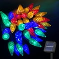 thumbnail image 2 of ZOELNIC Christmas Solar Lights String Lights, 50 LED 23ft Strawberry Outdoor with 8 Lighting Modes, Outdoor Decorative Waterproof Solar Patio Lights (Multicolor), 2 of 7