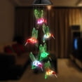 thumbnail image 6 of Morttic LED Solar Hummingbird Wind Chime, Changing Color Waterproof Six Hummingbird Wind Chimes for Home Party Night Garden Decoration，Green Hummingbird, 6 of 7