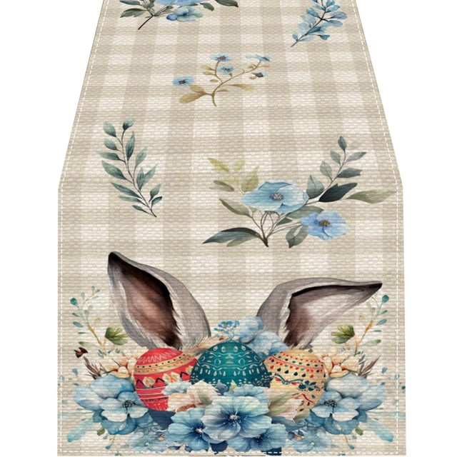 Easter’s Day Table Runner Merry Tablecloth Holiday Table Decorations