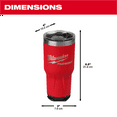 thumbnail image 2 of Milwaukee PACKOUT Red Tumbler with 1 Divide, 30oz, 2 of 12