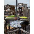 thumbnail image 5 of Outdoor Tablecloth with Umbrella Hole, Flowing Water Zen Stones Spillproof Waterproof Outdoor Table Cover, Modern Country Abstract Art Patio Tablecloths for Party/Garden/Picnic, Round 54 inch, 5 of 7